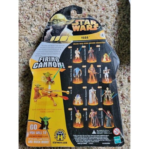 NIP 2005 Star Wars Revenge Of The Sith Yoda Firing Cannon - Picture 2 of 3